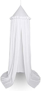 MAMERIA Kids Bed Canopy with Frills Cotton Hanging Tent Curtain Net - Image 2