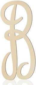 Wooden Letters 12 Inch for Wall Decor Large Cursive Wood Monogram Letters B by Focal20Craft