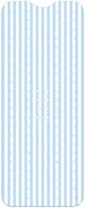 Blue Stripes Bathtub Mat Non Slip 40x16 Inch Extra Long Bath Mat, Modern Art by Denifeiya