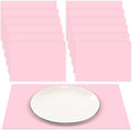 Fullhawl 60 Pcs Pink Paper Placemats, Disposable Rectangular Table Setting Mats by Fullhawl
