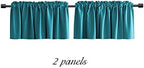 DONREN Teal Window Curtain Valances - Image 5