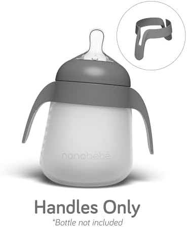 Nanobebe Flexy Bottle Handles, Easy-Grip Ergonomic Handles, Transitional Sippy - Image 2