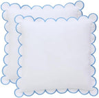 BEBE BASK Scalloped Pillow Cover Set of 2, 100% Cotton by BEBEBASK%C2%AE