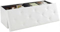 DUMOS 43 Inch Folding Storage Ottoman Bench, Large Ottoman by DumosLifestyle
