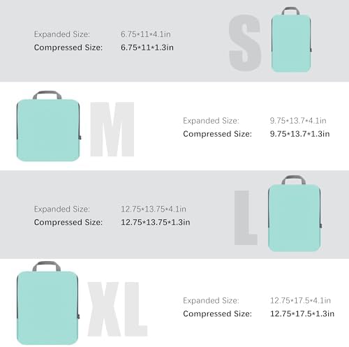 PANDA JOYS 4 Set Compression Packing Cubes Travel - Image 5