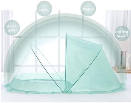 Easy Foldable Baby Mosquito Net Sheer Mesh Ruffled Edge Canopy - Image 5