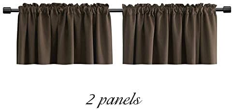 DONREN Brown Blackout Valances for Windows - Image 5