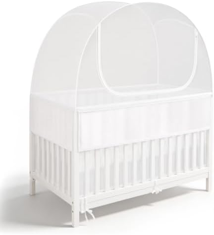 Full Size Cribs 3-in-1 Breathable Mesh Crib Liner, Teething Rail Cover & Crib by IQYIQY