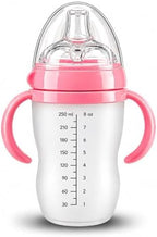Silicone Baby Bottle with Handles, Anti-Colic Soft Nipple, BPA Free Infant by Unknown