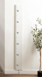 Kate and Laurel Modern 6.5-Foot Growth Chart Wooden Wall Ruler; 8 x 72; White; - Image 4