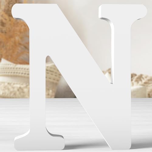 12 Inch White Wood Letters Unfinished Wood Letters by ZARUATU