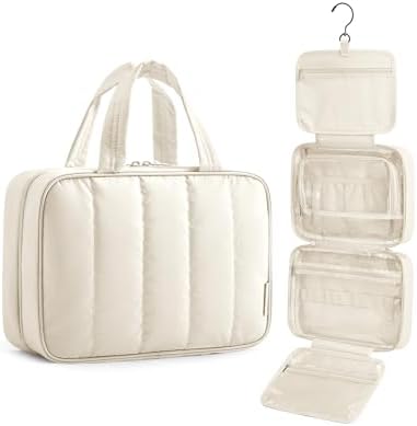 BAGSMART Travel Toiletry Bag for women, Portable Hanging Hook Makeup Bag by BAGSMART