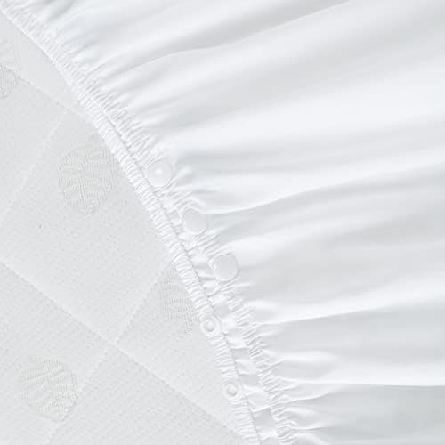 Crib Bed Skirt 14" Drop, Fits 28"x52" Crib, Adjustable - Image 2