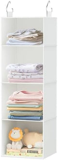 Hanging Closet Organizer with Bamboo Shelves by VERONLY