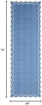 GarveeHome 2x6 Scalloped Washable Runner Rug Non Slip Hallway Kitchen Rug - Image 2