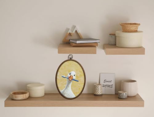 Silly Goose Bathroom Decor, Funny Yellow Oval Bathroom Wall Art Waterproof - Image 4