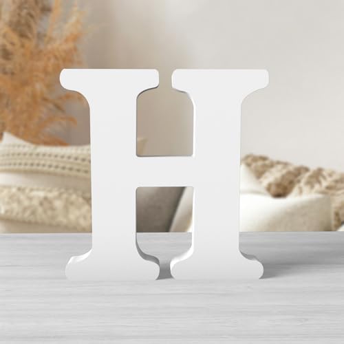 6 Inch White Wood Letters Unfinished Wood Letters by ZARUATU