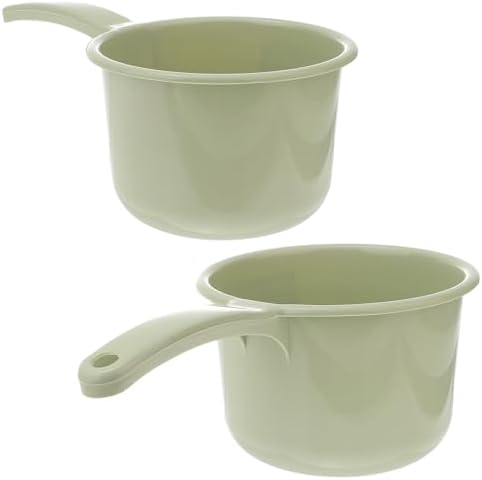 2pcs Light Green Plastic Water Ladles Kitchen Household Water Scoops Bathing by BIUDECO