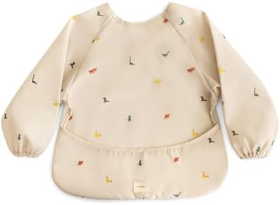 mushie Long Sleeve Baby Bib | Water Resistant Adjustable Fit by mushie
