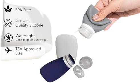 Travel Bottles for Toiletries, TSA Approved 3oz Leak Proof Silicone Refillable - Image 4