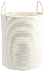 Woven Cotton Rope Laundry Basket by JUNBOLE