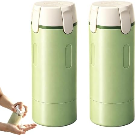 4 in 1 Travel Dispenser Bottle, One-Press No Squeeze Toiletries Set by Unknown