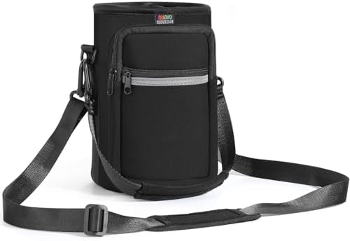 Nuovoware Water Bottle Carrier Bag, 64oz Bottle Pouch Holder, Adjustable by NUOVOWARE