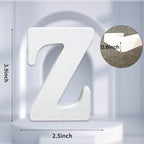 AOCEAN 4 Inch White Wood Letters Unfinished Wood Letter - Image 2