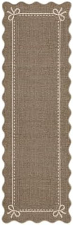 Garvee Scalloped Bow Runner Rug 2x6 Washable Kitchen Runner Rug Non-Slip - Image 5