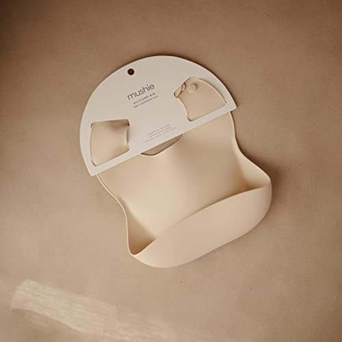 mushie Silicone Baby Bib | Adjustable Fit Waterproof Bibs - Image 2