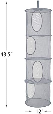 2Pcs Hanging Stuffed Animal Storage Hammock Net 4 Tiers - Image 3