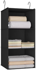 Hanging Closet Organizer 3-Shelf, Oxford Fabric Wardrobe Storage by DonYeco