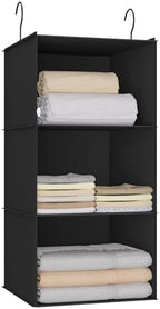 Hanging Closet Organizer 3-Shelf, Oxford Fabric Wardrobe Storage by DonYeco