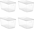 Vtopmart 4 Pack Clear Stackable Storage Bins by Vtopmart