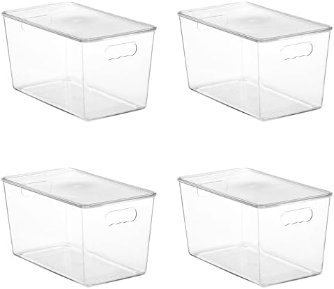 Vtopmart 4 Pack Clear Stackable Storage Bins by Vtopmart