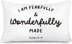 Bible Verse 12x20 Pillow Cover for Christian Nursery Decor by Unknown