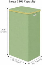 IEGrow Laundry Hamper with Lid, 110L Laundry Basket with Mesh Bags - Image 2