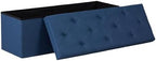 DUMOS 43 Inch Folding Storage Ottoman Bench, Large Ottoman by DumosLifestyle