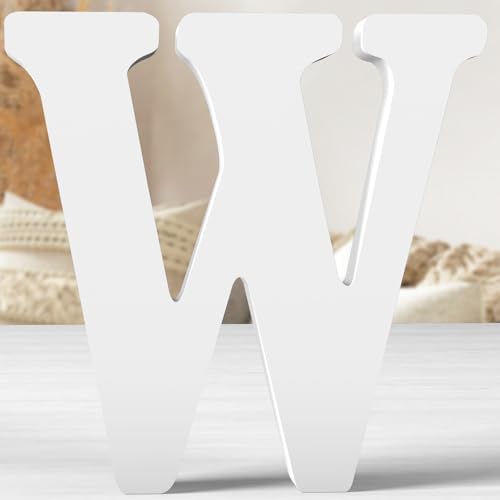 12 Inch White Wood Letters Unfinished Wood Letters by ZARUATU