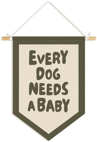 Baby Shower Decor, Every Dog Needs a Baby Wall Pennants Banners by Unknown