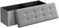 SONGMICS 43.3 Inches Folding Storage Ottoman Bench, Load 660 lb by Unknown