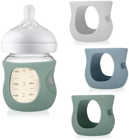 Juome Silicone Sleeves for Avent Natural Glass Baby Bottle by Juome