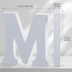 White Wooden Letters 8 Inch for Wall Decor, Large Unfinished Wood Letters for - Image 2