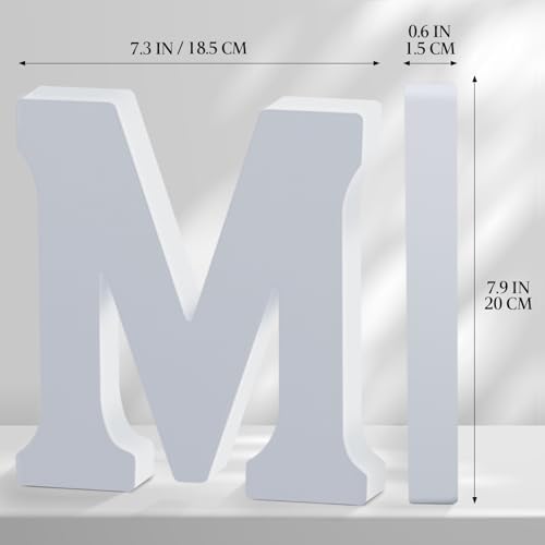 White Wooden Letters 8 Inch for Wall Decor, Large Unfinished Wood Letters for - Image 2