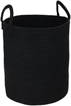 XUANGUO Black Cotton Rope Laundry Basket Hamper by XUANGUO