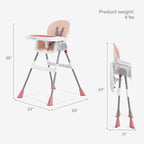 Dream On Me TableTalk 2-in-1 Convertible High Chair, 5-Point Harness - Image 3