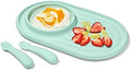 OXO Tot Textured Suction Plate & Spoons Set, Baby Led Weaning Supplies by OXOTot