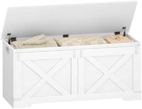 Hzuaneri 43" Modern Farmhouse Storage Chest and Bench | 55 Gal | 330lb Seat by Hzuaneri