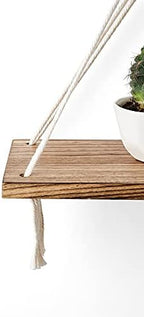 Mkono Macrame Wall Hanging Shelves Set of 2 - Image 7