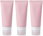 3PCS Empty Refillable Pink Soft Silicon Squeeze Tube Portable Travel Bottle by Unknown